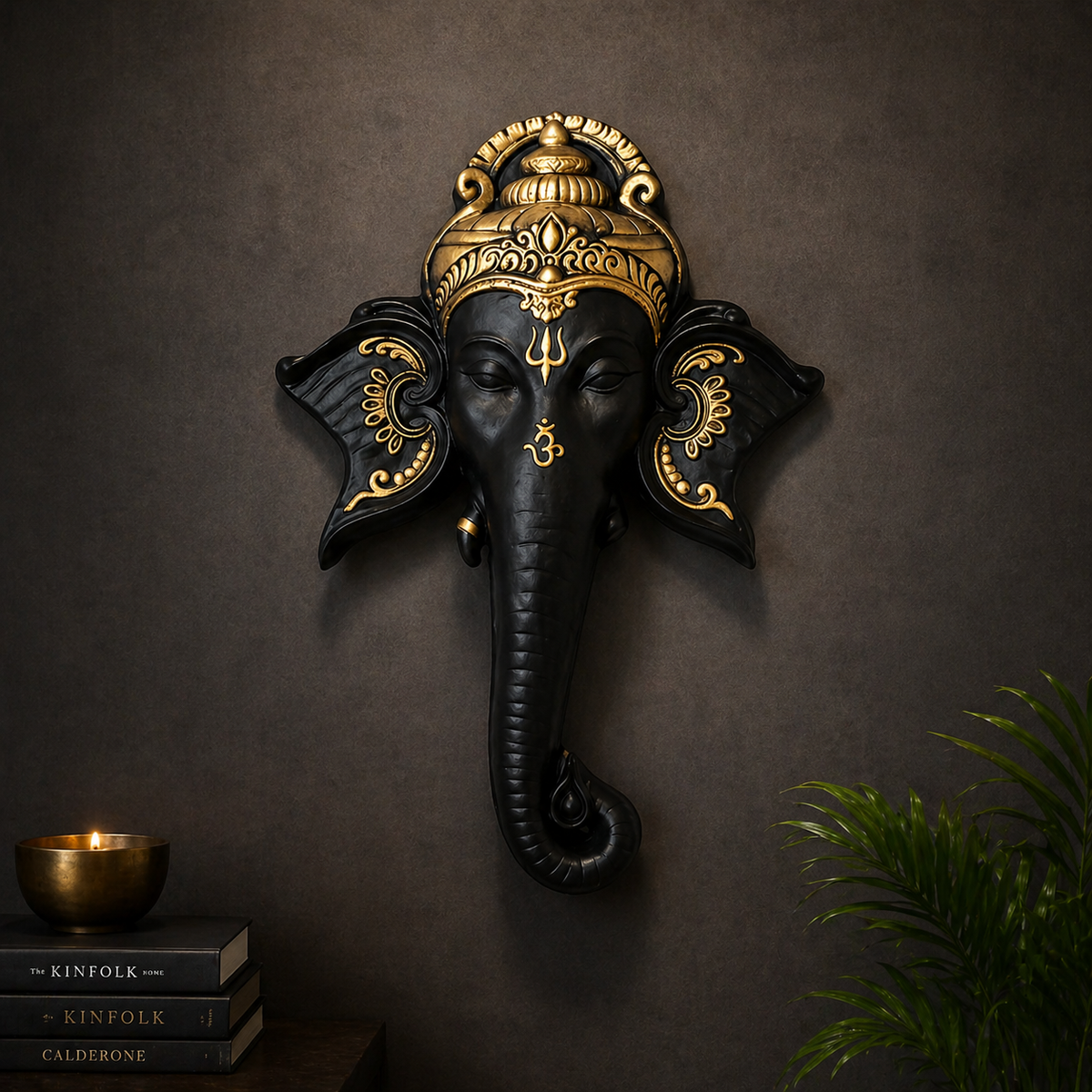 Ganesha face in Black finish