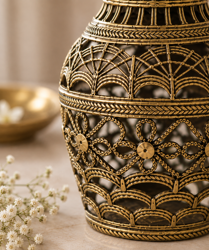 Jharokha Dokra Vase