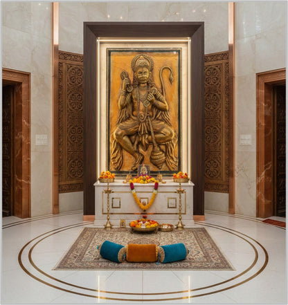 Lord Hanuman (Bronze finish with Frame)