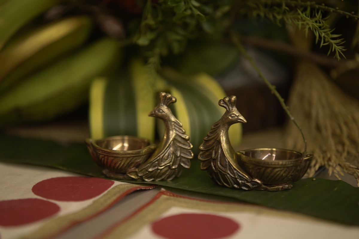 Mayurdeep – Handcrafted Brass Peacock Diyas